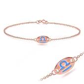 Rose Gold Plated Libra Silver Bracelet BRS-144-RO-GP